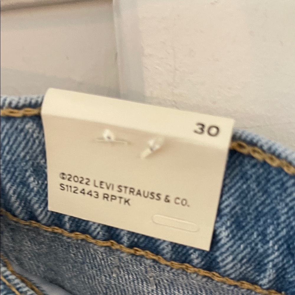 Levi's Blue Denim Cutoff Shorts - Picture 3 of 4